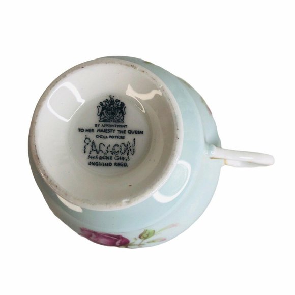 Paragon Tea Cup & Saucer Bone China Cabbage Rose - Picture 7 of 10